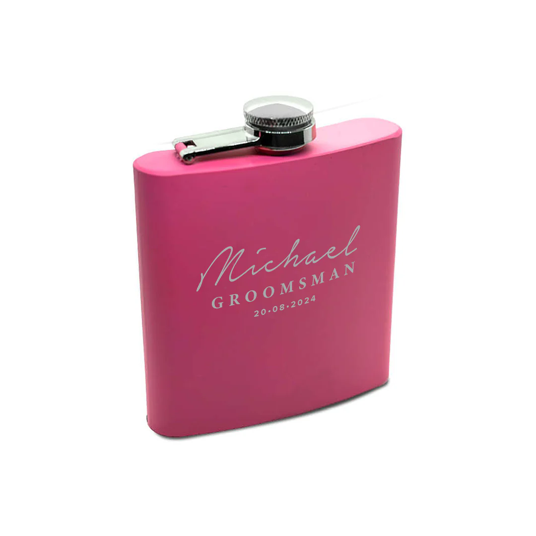 Engravd 5 x Hip Flask sets - Name/Title/Date - Image 5