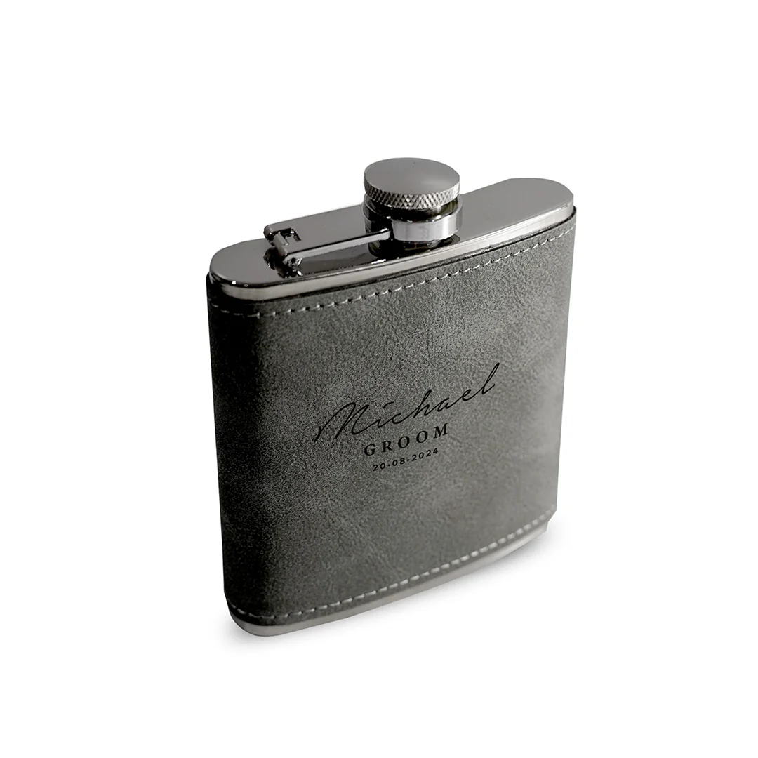 Engravd 5 x Hip Flask sets - Name/Title/Date - Image 9
