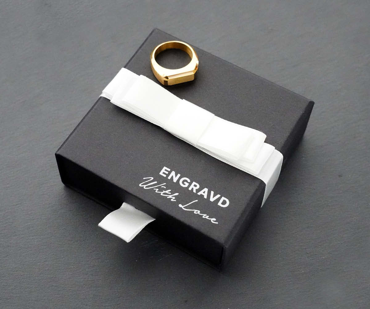 Engravd Gold Ring - Personalised Initials - Image 4