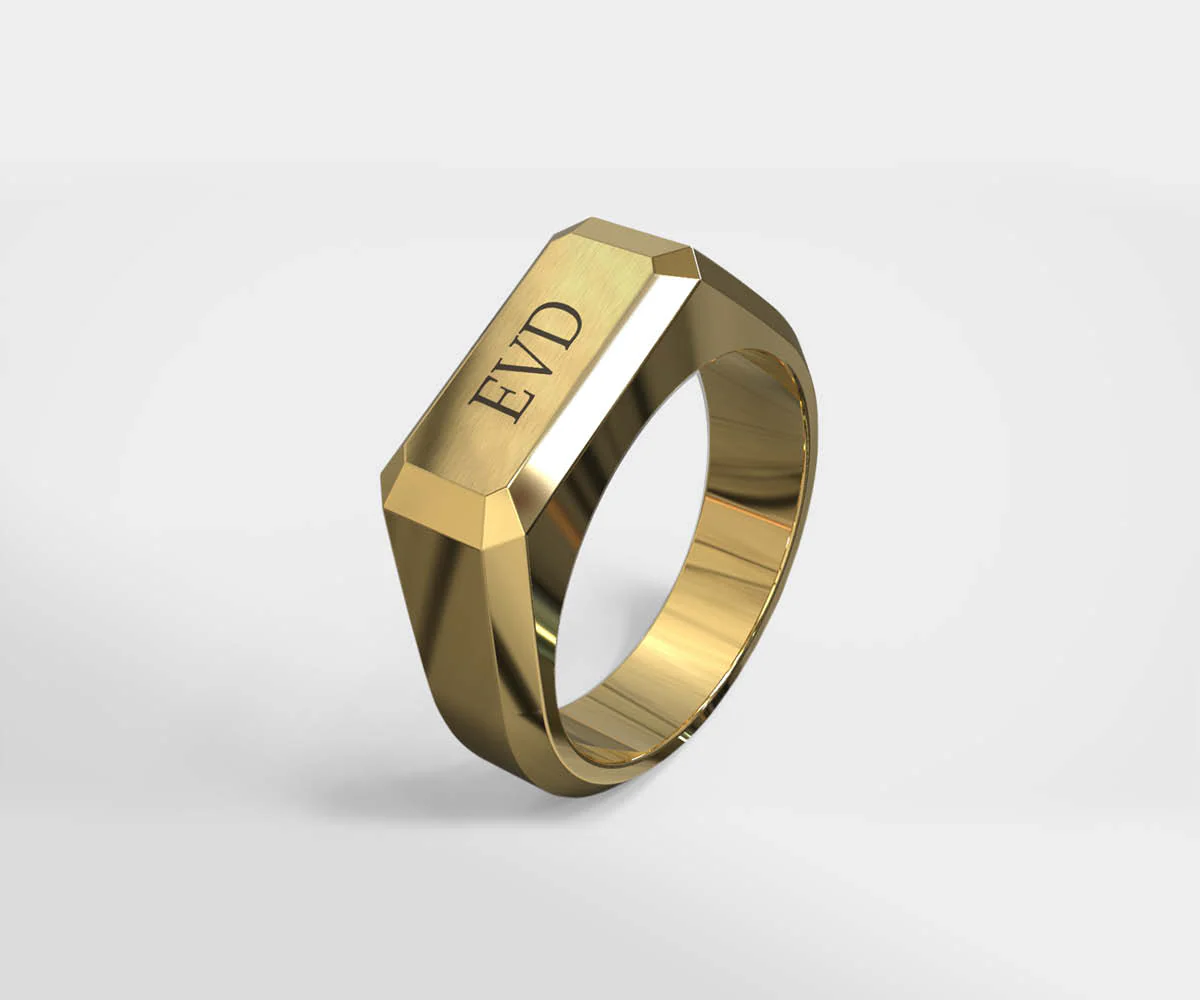 Engravd Gold Ring - Personalised Initials - Image 9