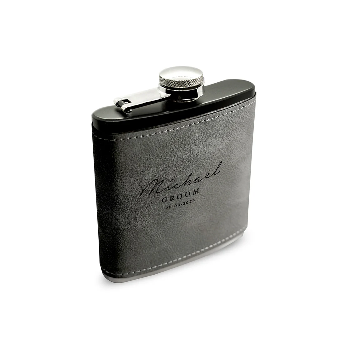 Engravd Hip Flask - Name/Title/Date - Image 14