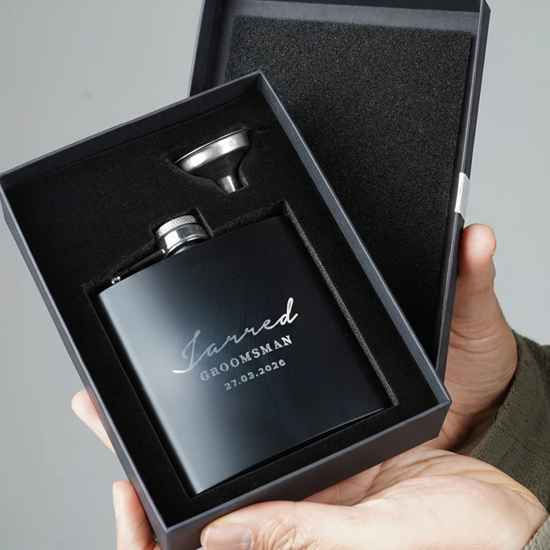 Engravd Hip Flask - Name/Title/Date - Image 18