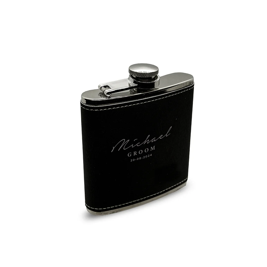 Engravd Hip Flask - Name/Title/Date - Image 8