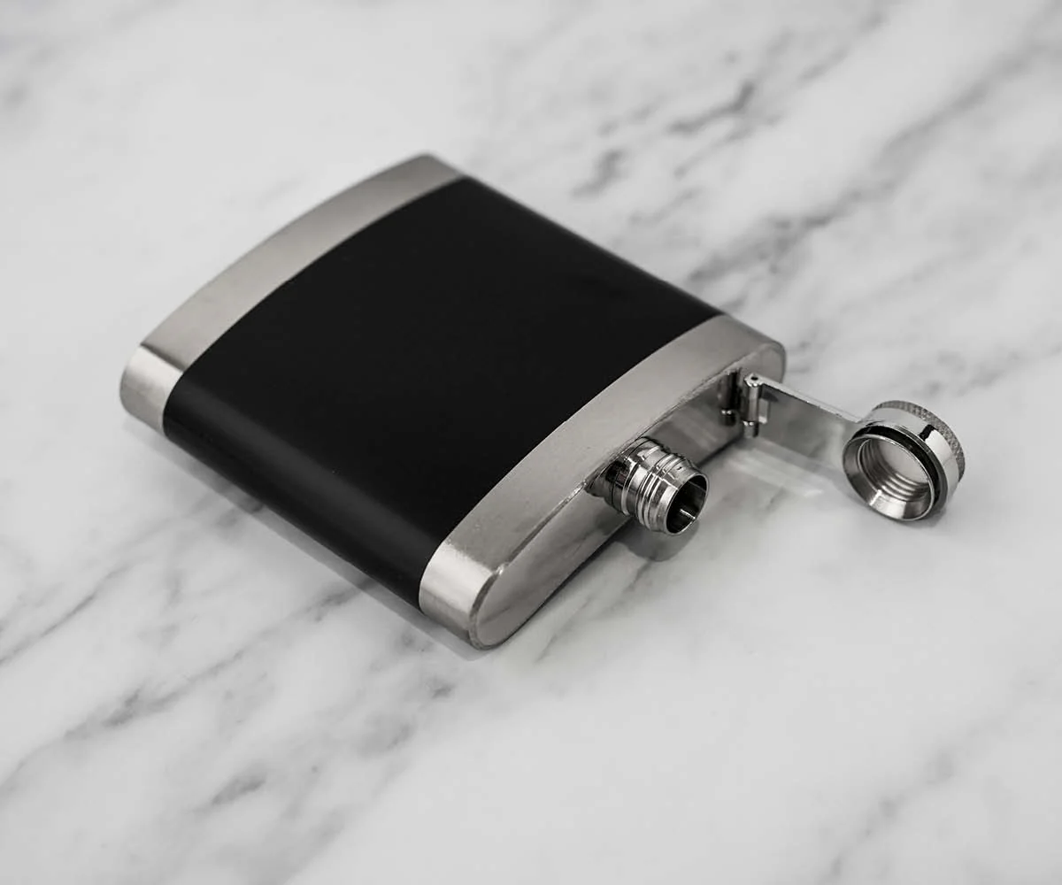 Engravd Matte Black Premium Hip Flask - Personalised Initials - Image 4
