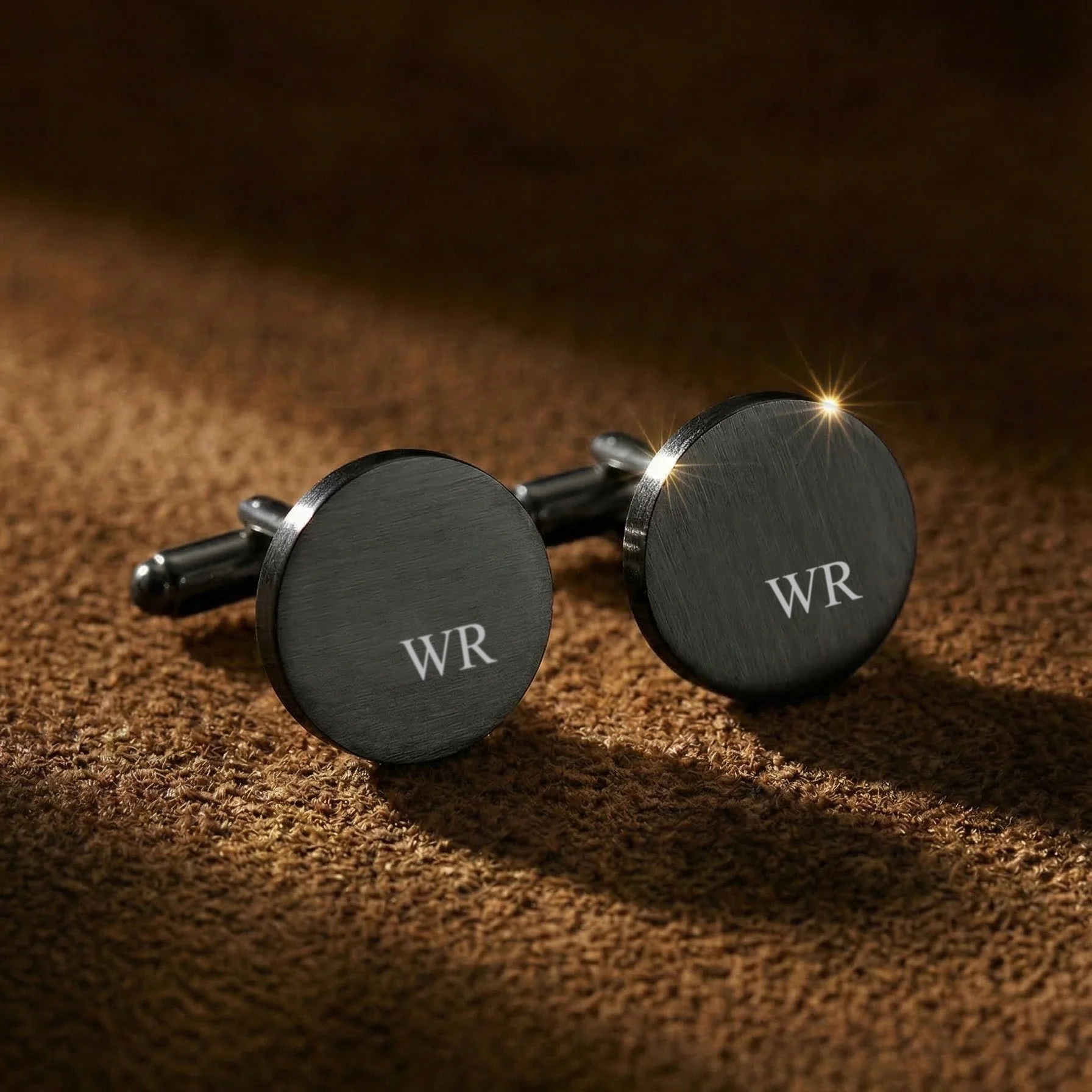 Engravd Round Custom Cuff link set: Design 3 - Image 9