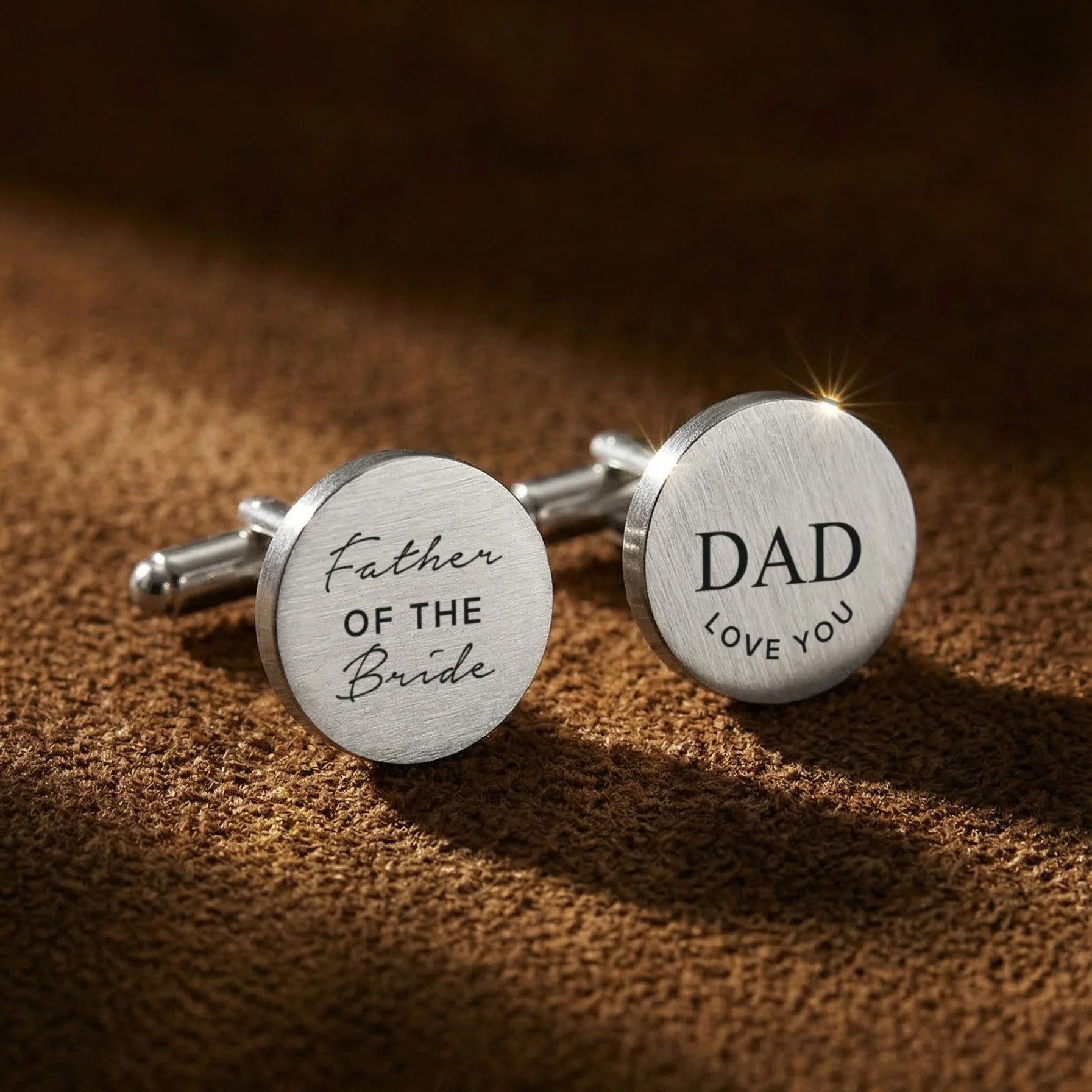 Engravd Round Custom Cuff link set: Title - Initials - Image 8
