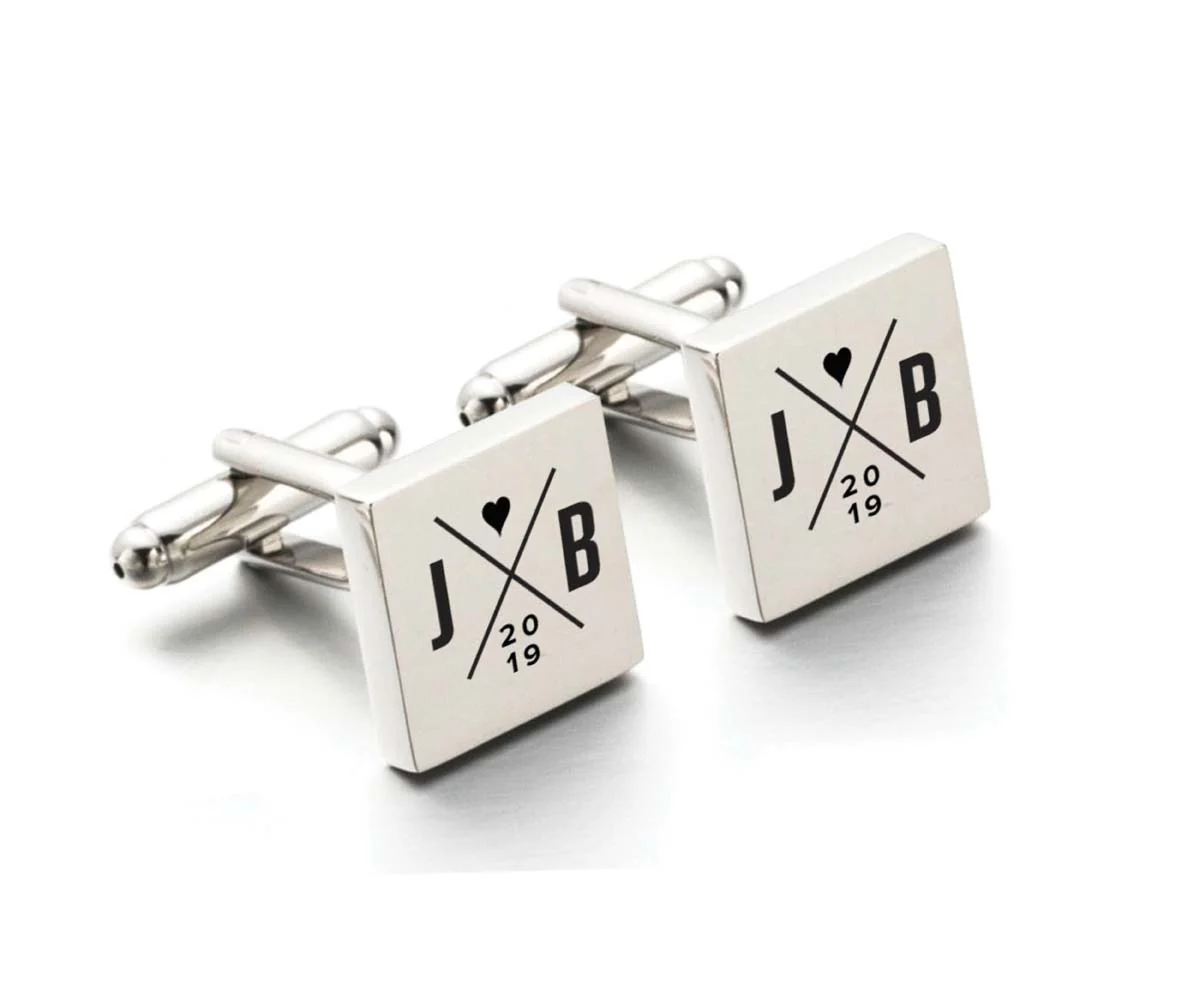 Engravd Square Custom Cuff link set: Design 4 - Image 6