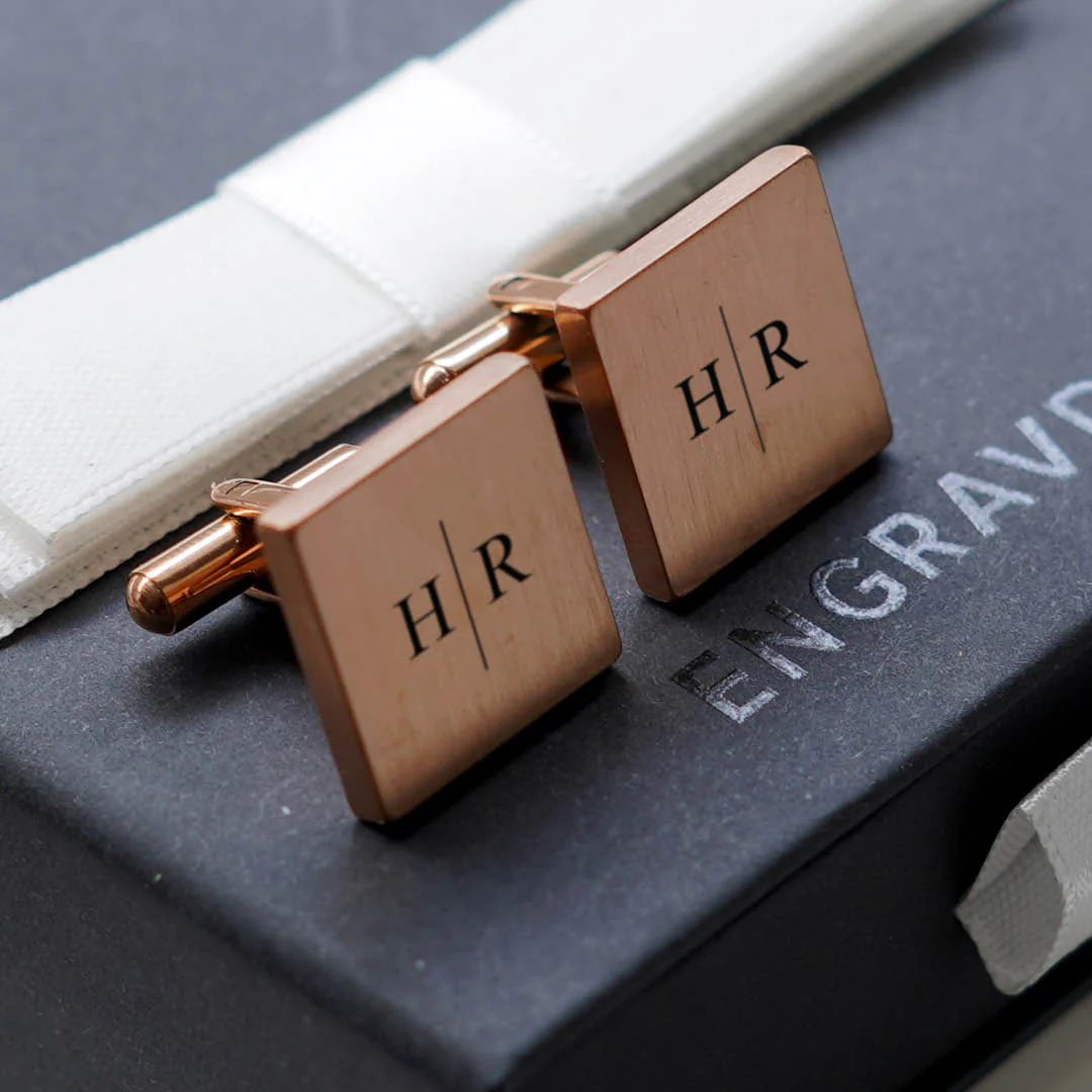 Engravd Square Custom Cuff link set: Design 6 - Image 13