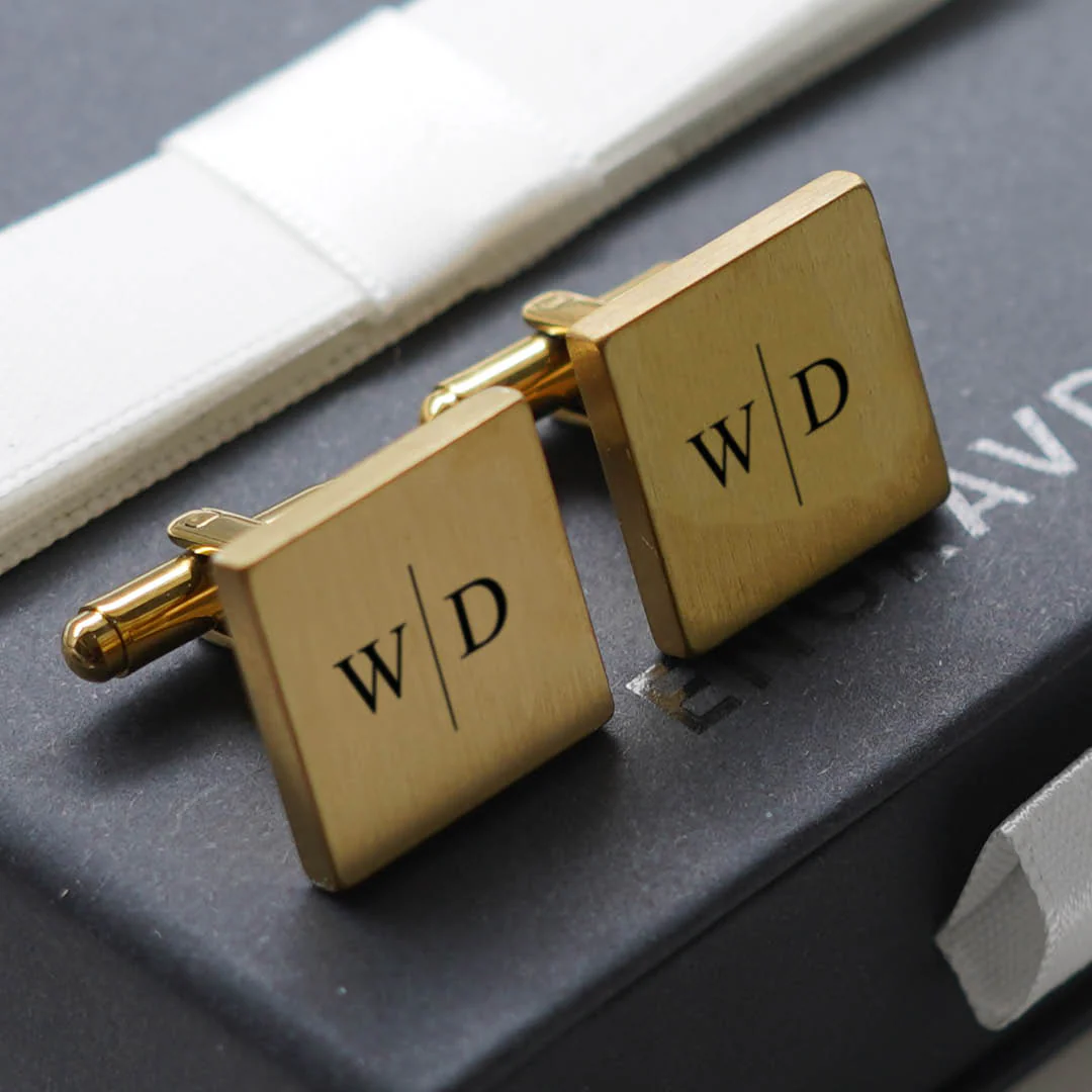 Engravd Square Custom Cuff link set: Design 6 - Image 3