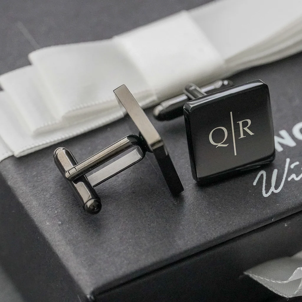 Engravd Square Custom Cuff link set: Design 6 - Image 5