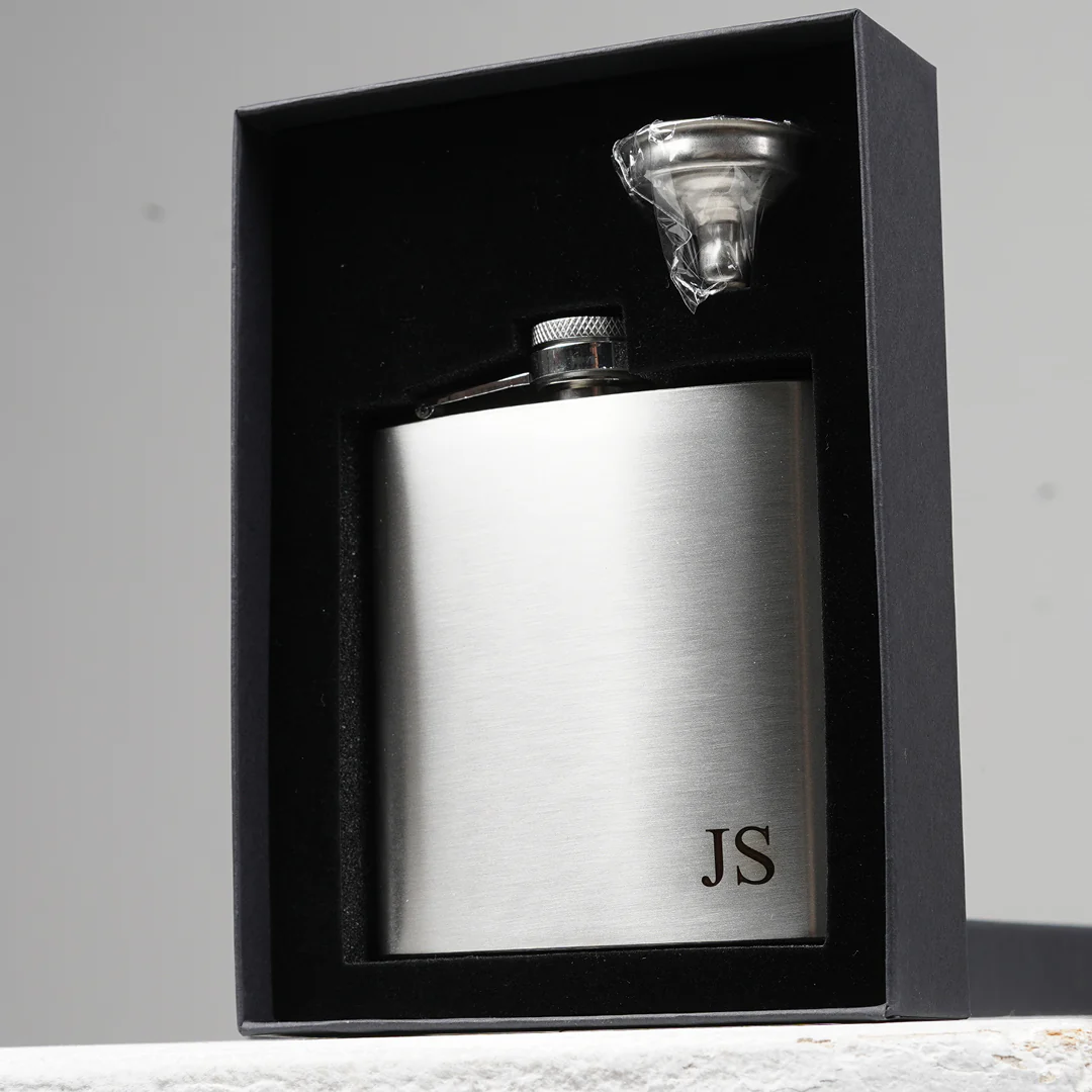 Engravd Stainless Steel Hip Flask - Personalised Initials - Image 7