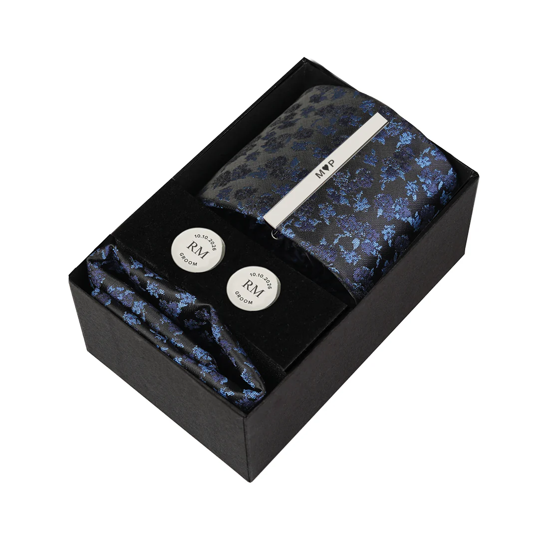 Floral Blue Tie - Image 2