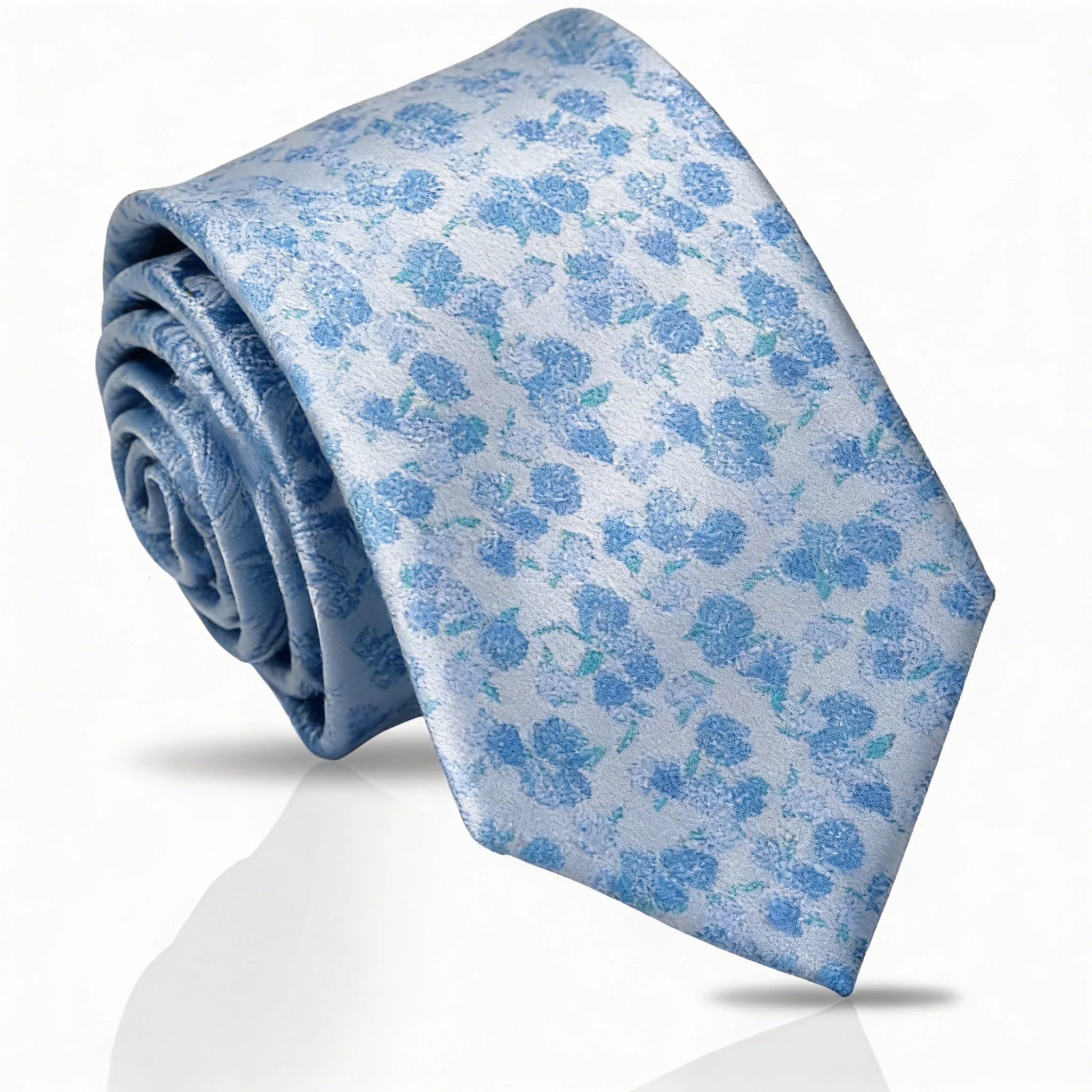 Floral Pale Blue Tie