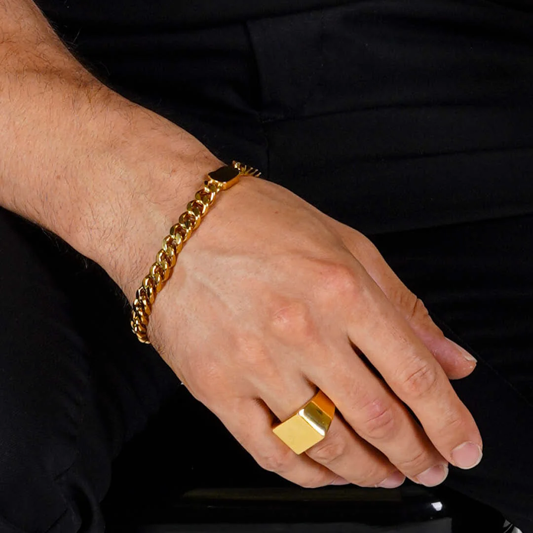 Gold Cuban Chain Bracelet - Image 2