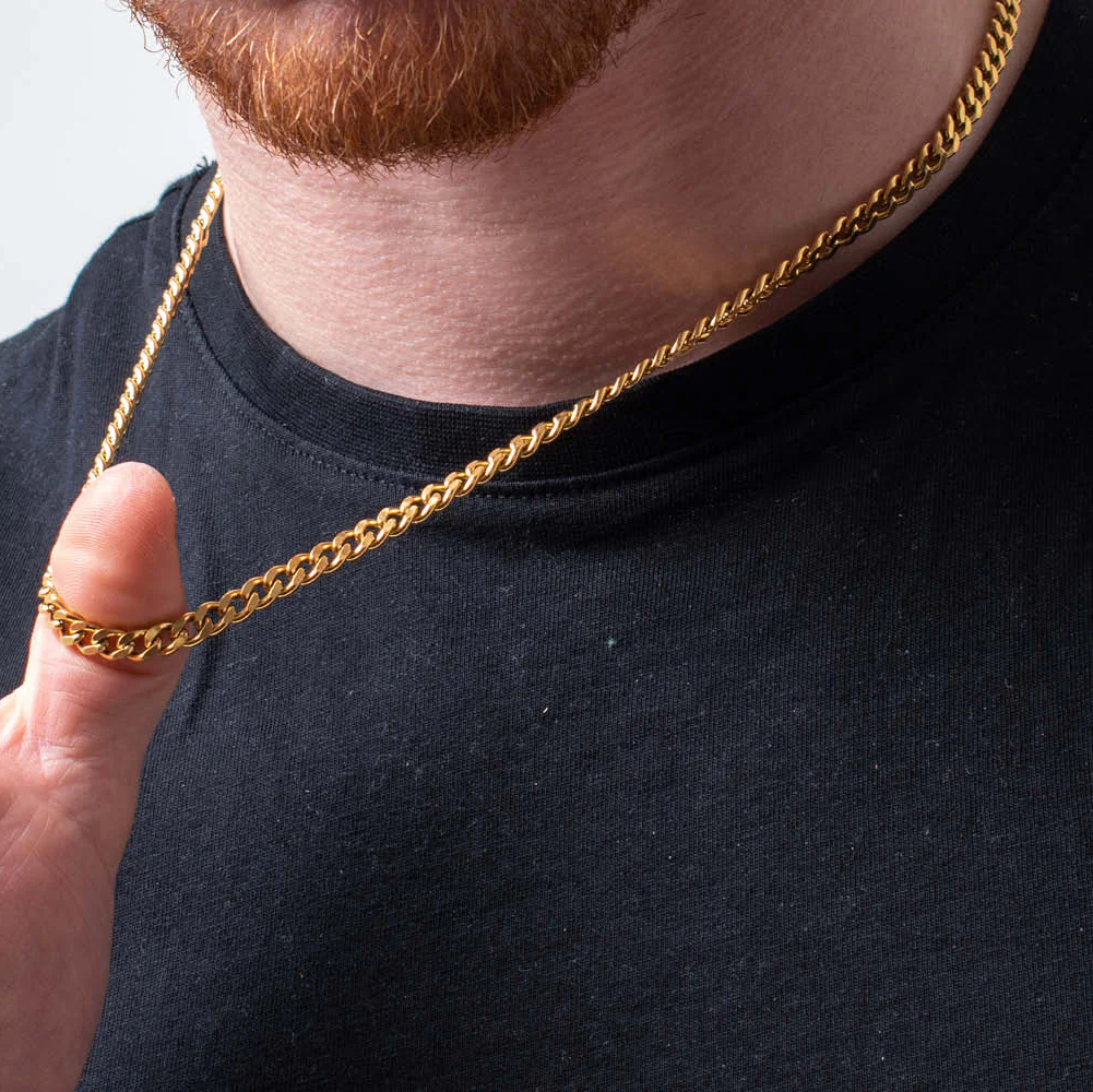 Gold Cuban Link Chain - 5mm - Image 9