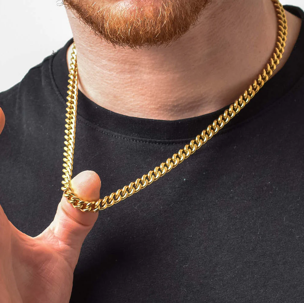 Gold Cuban Link Chain - 8mm - Image 10