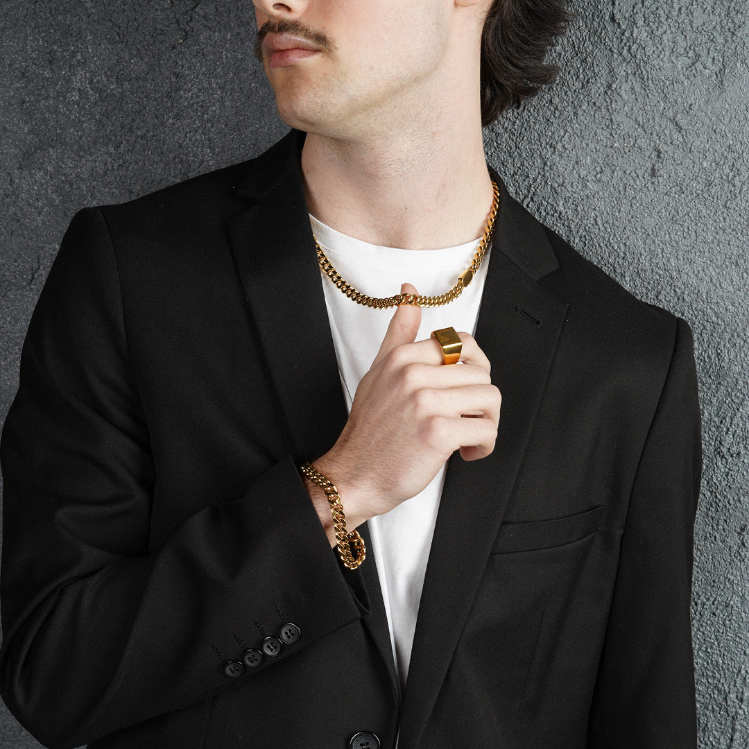 Gold Cuban Link Chain - 8mm - Image 12