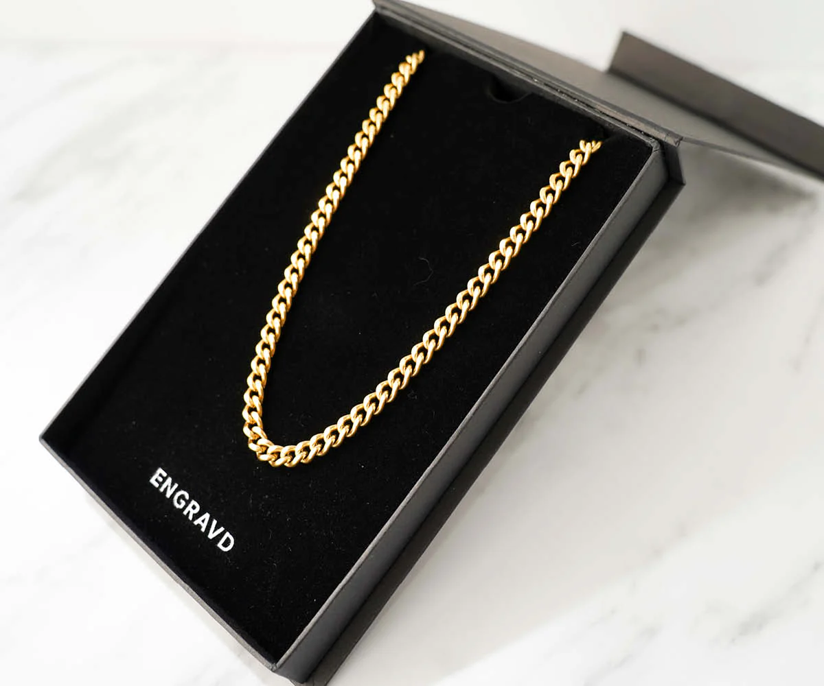 Gold Cuban Link Chain - 8mm - Image 6