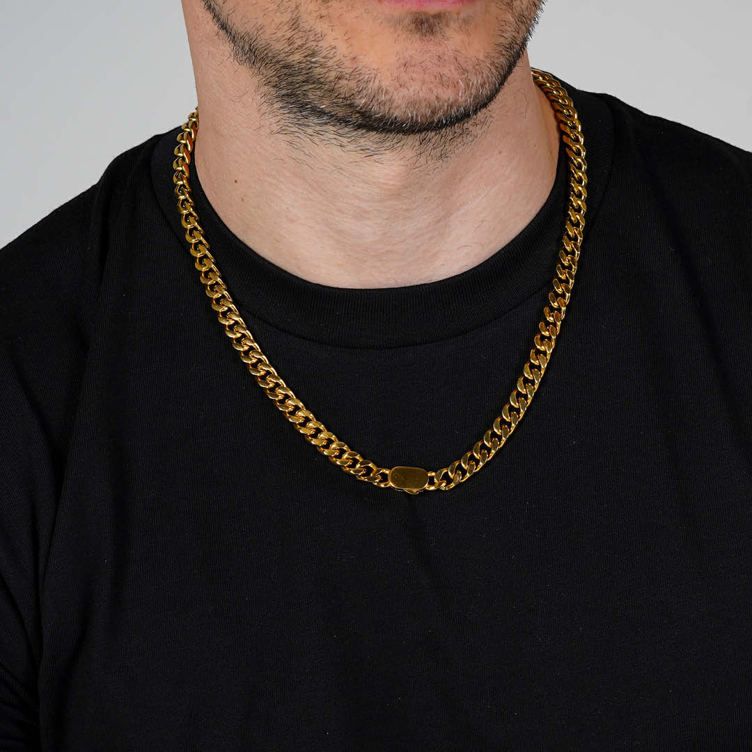 Gold Cuban Link Chain - 8mm - Image 8