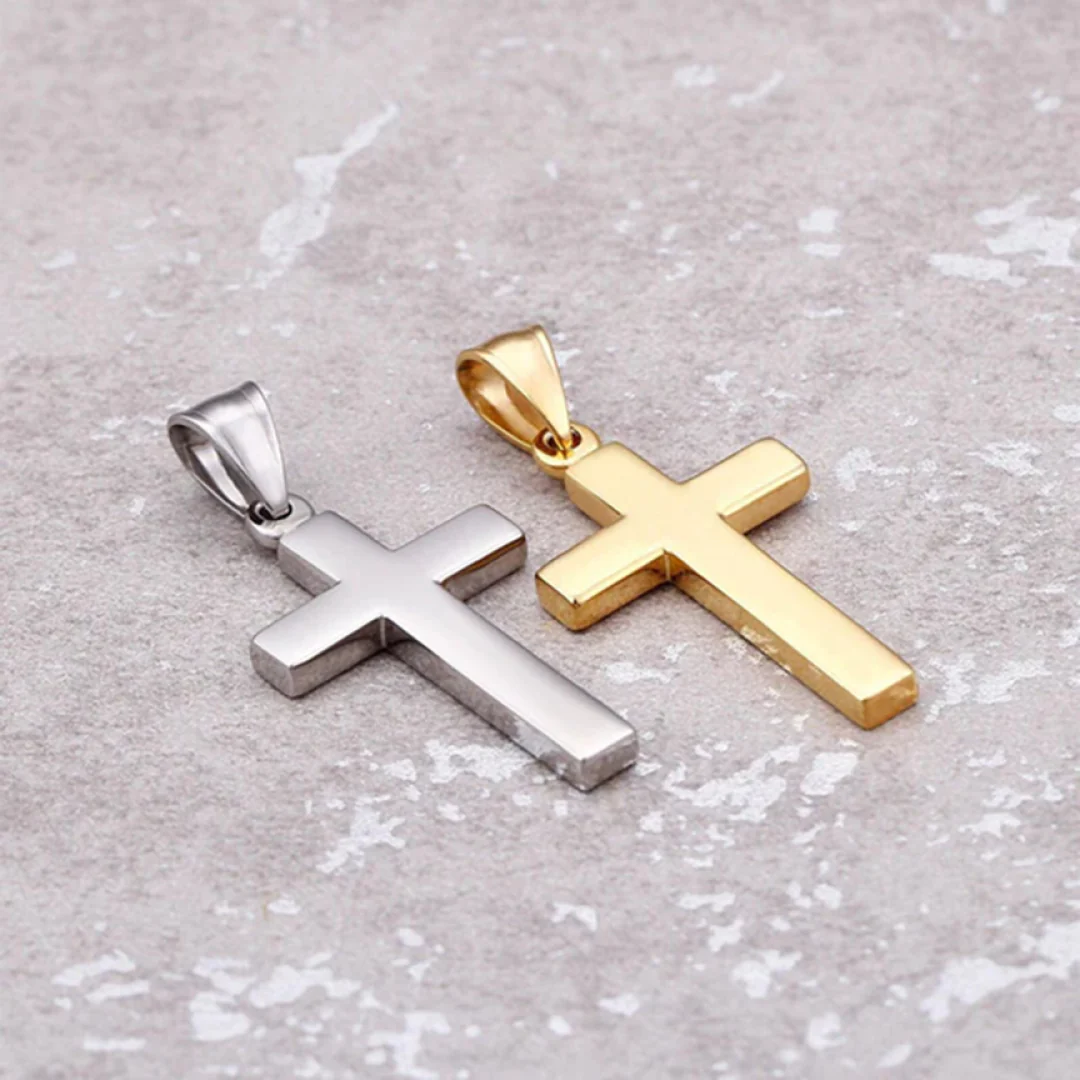 Gold Engravd Cross Necklace - Image 6