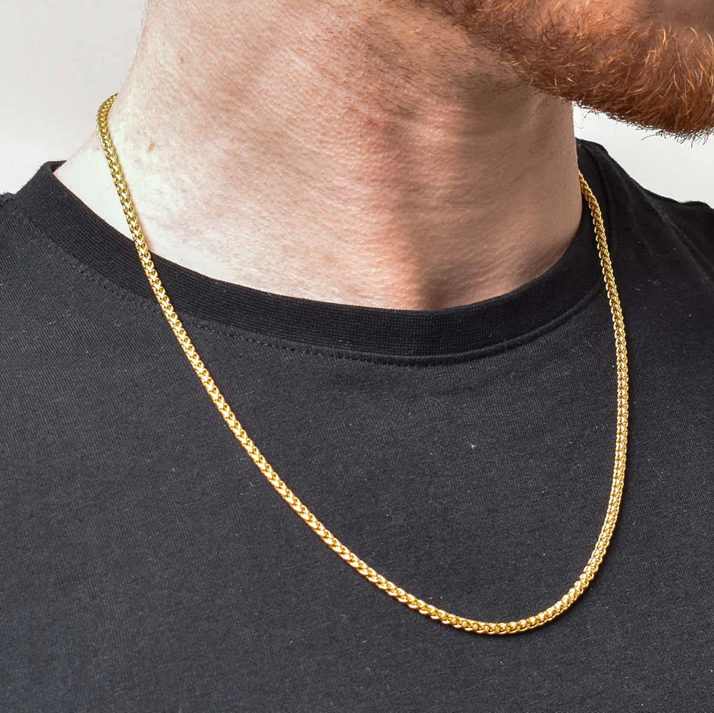 Gold Wheat Chain - 3mm - Image 6