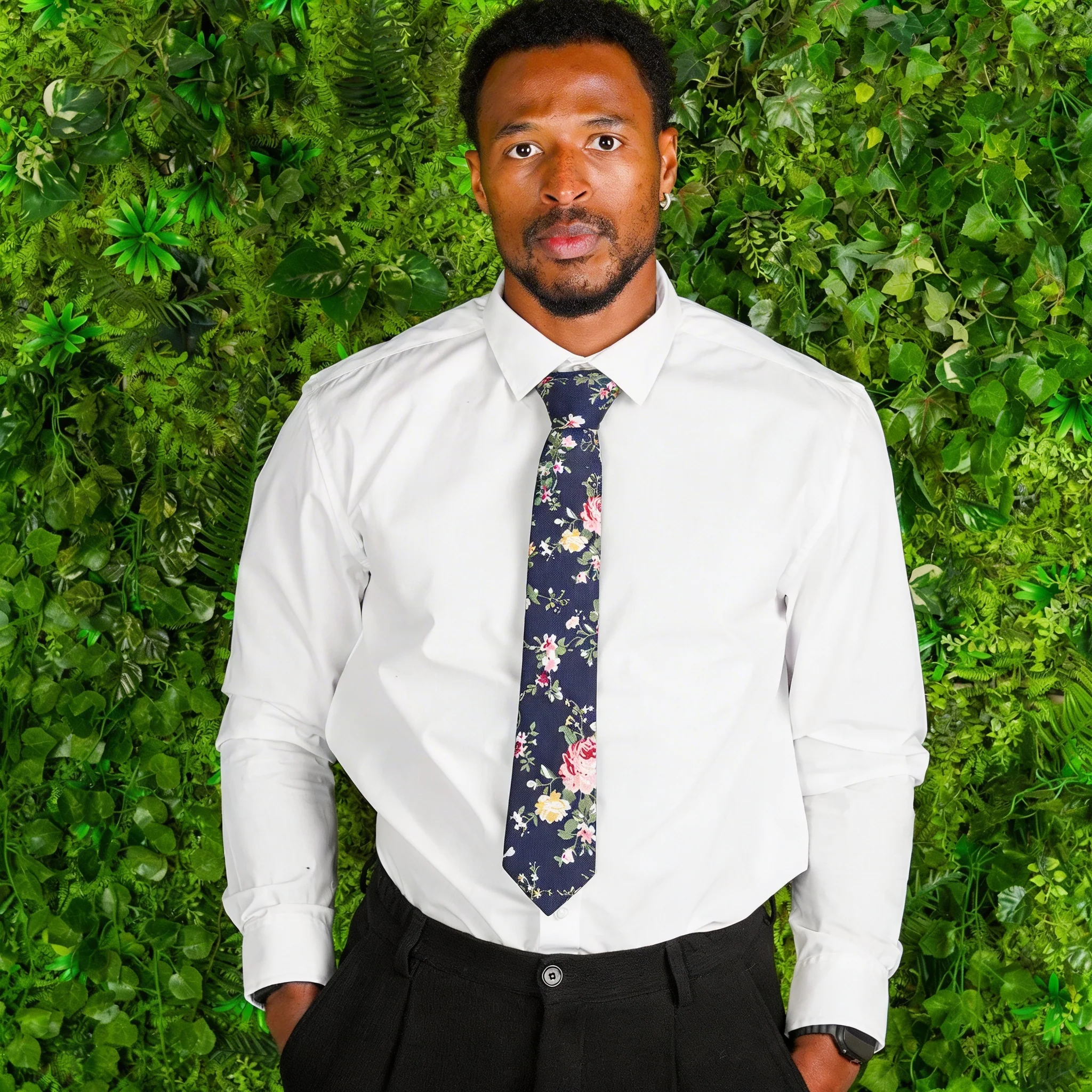 Navy Bloom Tie - Image 7