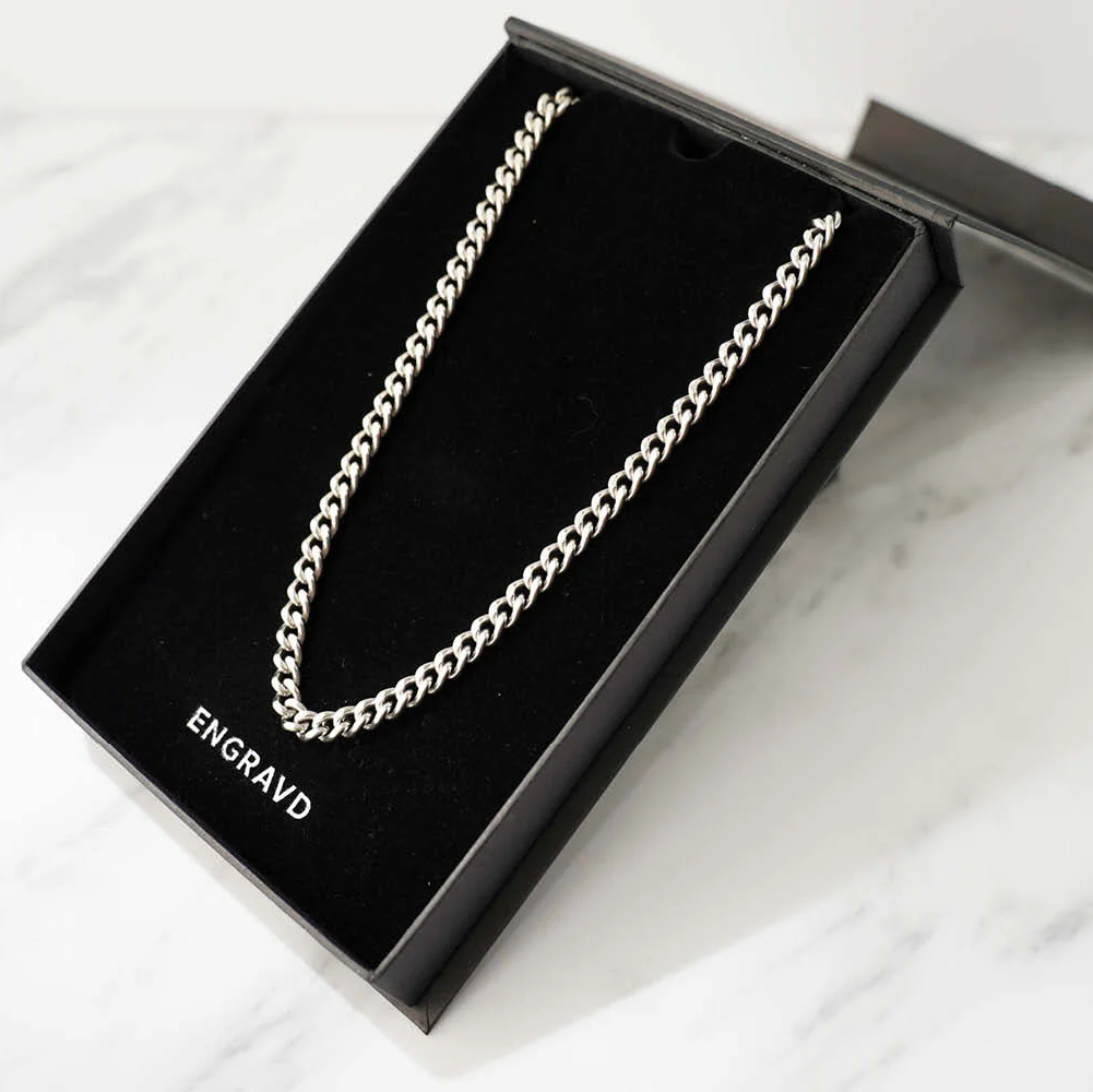 Silver Cuban Link Chain - 8mm - Image 6