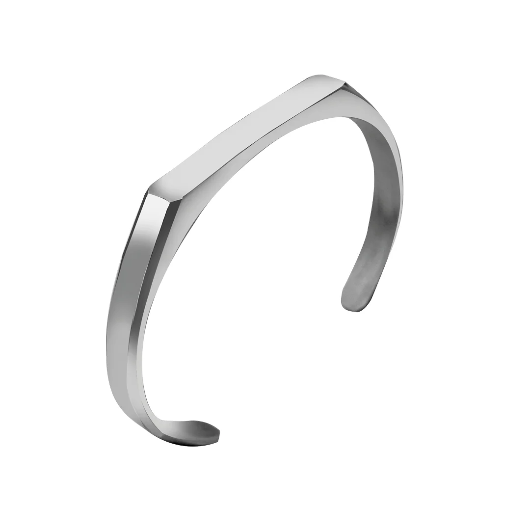 Silver Engravd Signet Cuff - Image 5