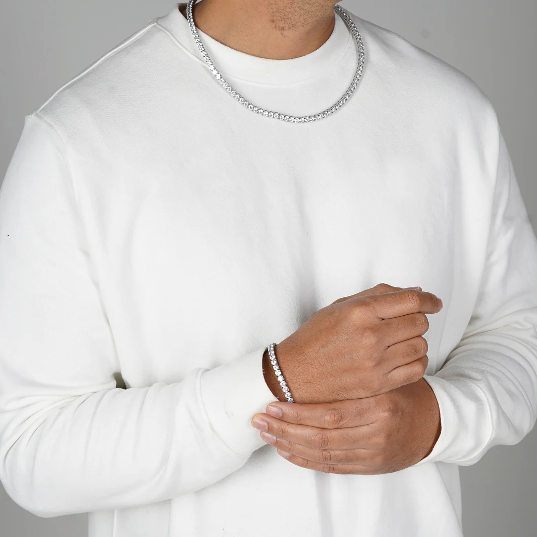 Silver Tennis Chain Bracelet - Image 11