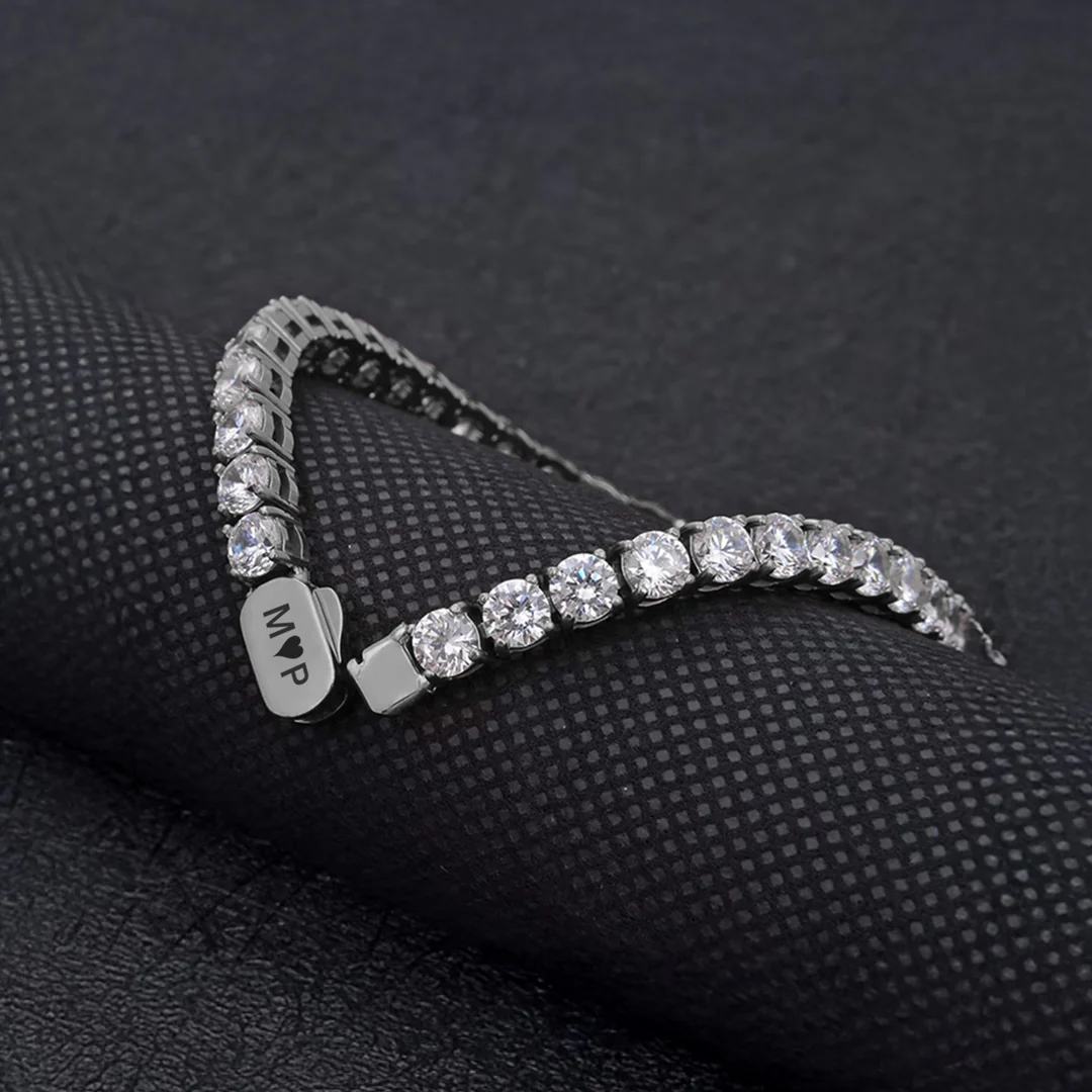 Silver Tennis Chain Bracelet - Image 6