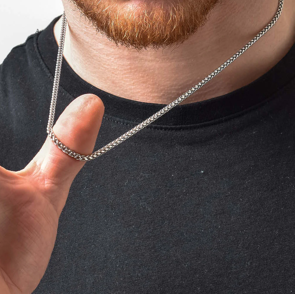 Silver Wheat Chain - 3mm - Image 5