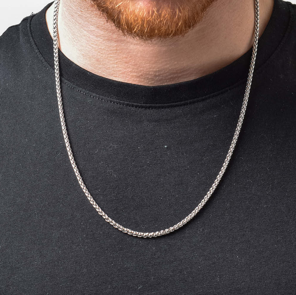 Silver Wheat Chain - 3mm - Image 6