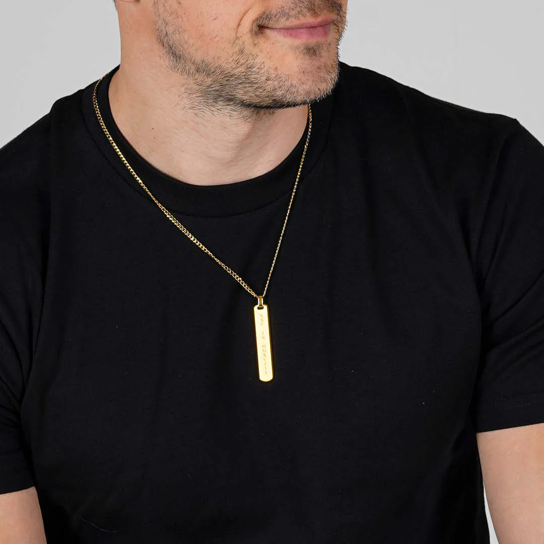 Theo Necklace - Vertical Inscription - Image 6