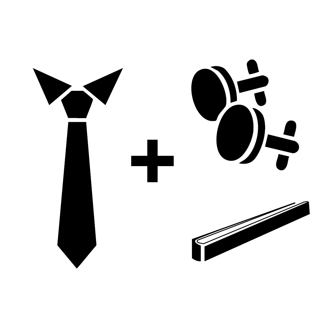 Cuff Link Set / Tie Clip Add-on